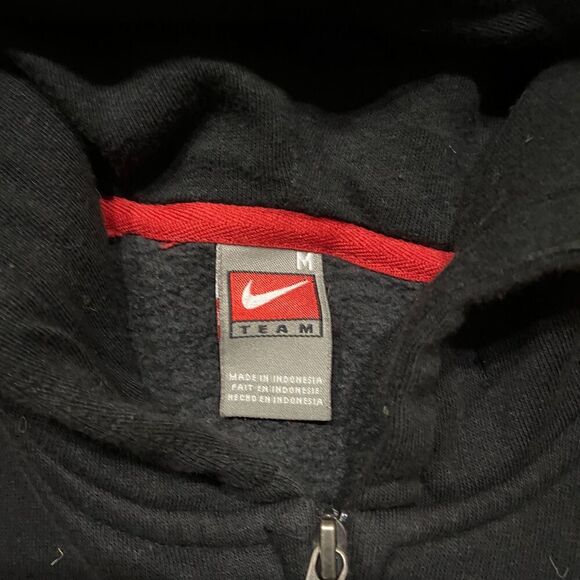 Nike Vintage 90s UGA Georgia Bulldogs Full Zip Black Red Hoodie Women's Size M - Picture 9 of 11